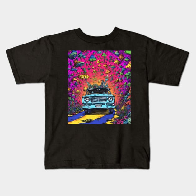 Psychedelic Vibes Infinite Possibilities Kids T-Shirt by FrogandFog
